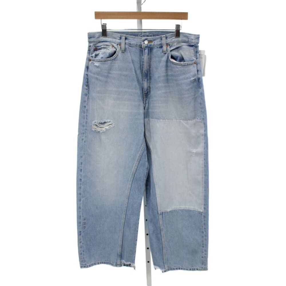 Etica Unisex Wide-Leg Light Blue High Rise Jeans Size 31